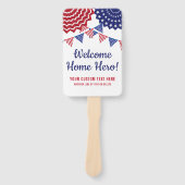 Welcome Zuhause Military Custom Foto American Flag Fächer (Vorderseite)