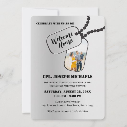 Welcome Zuhause/ Military Invitation Einladung (Vorderseite)