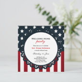 Welcome Zuhause Military Party Einladung (Stehend Vorderseite)