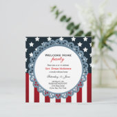 Welcome Zuhause Military Party Einladung (Stehend Vorderseite)