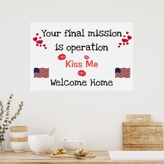 Welcome Zuhause Military Poster (Küche)