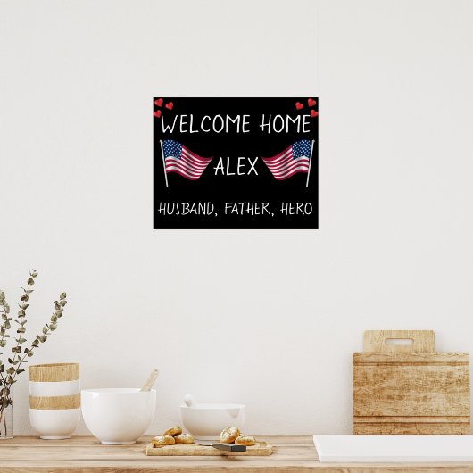 Welcome Zuhause Military Poster (Küche)