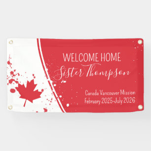 Welcome Zuhause Missionary Banner Red