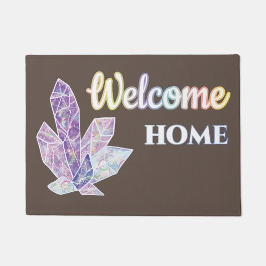 Welcome ZUHAUSE my Diamond Fußmatte (Vorderseite)