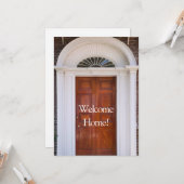 "Welcome Zuhause" - Neue Zuhause-Grußkarte Karte (Vorderseite/Rückseite Beispiel)
