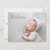 Welcome Zuhause New Baby Ankündigung (Vorderseite)