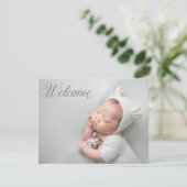 Welcome Zuhause New Baby Ankündigung (Stehend Vorderseite)
