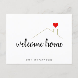 Welcome Zuhause New Homeowner Realty Postkarte