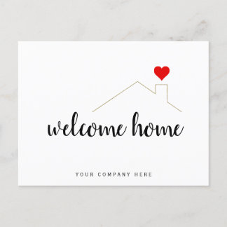 Welcome Zuhause New Homeowner Realty Postkarte