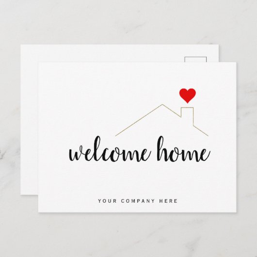 Welcome Zuhause New Homeowner Realty Postkarte (Vorne/Hinten)
