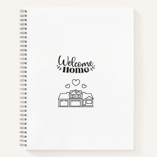 Welcome Zuhause New Zuhause Buyer Notebook Notizblock (Vorderseite)