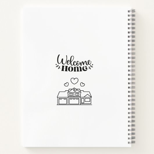Welcome Zuhause New Zuhause Buyer Notebook Notizblock (Rückseite)