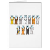 Welcome Zuhause Niedlich Cartoon Katzen (Vorne)