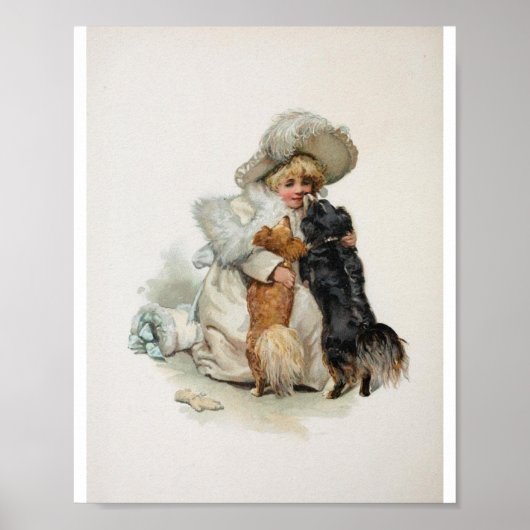 Welcome Zuhause Niedlich Vintag Terrier Hunde Poster (Vorne)