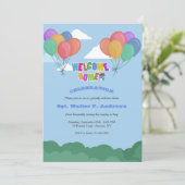 Welcome Zuhause Party Einladung (Stehend Vorderseite)