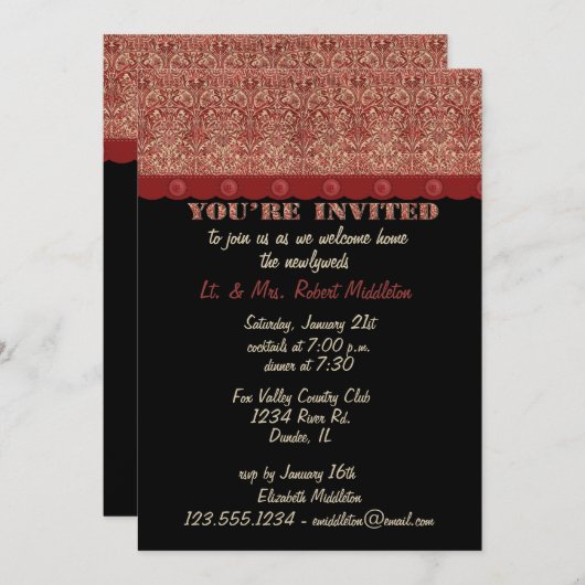 Welcome Zuhause Party Einladung (Vorne/Hinten)