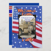 Welcome Zuhause Party Einladung Militär (Vorne/Hinten)