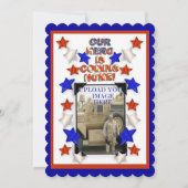 Welcome Zuhause Party Military Patriotic American Einladung (Vorderseite)