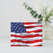 Welcome Zuhause Partys Postcard Einladungspostkarte (Stehend Vorderseite)