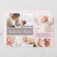 Welcome Zuhause Pink Gray Custom baby girl Foto