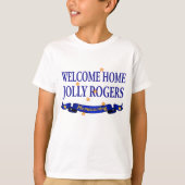 Welcome Zuhause Piratenflagge T-Shirt (Vorderseite)