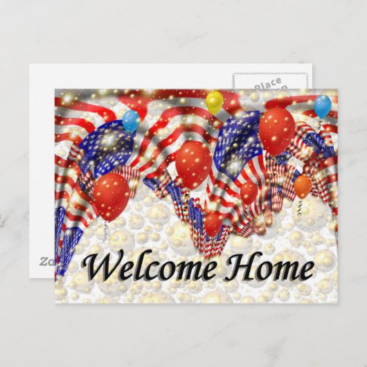 Welcome Zuhause Postkarte (Vorne/Hinten)