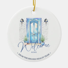 "Welcome Zuhause" Real Anwesen Client Weihnachten Keramik Ornament