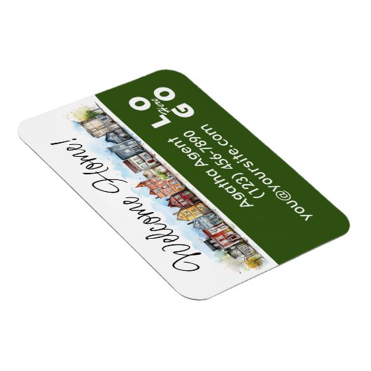 Welcome Zuhause Real Anwesen Closing-Geschenk Magnet (Rechte Seite)