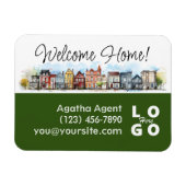 Welcome Zuhause Real Anwesen Closing-Geschenk Magnet (Horizontal)