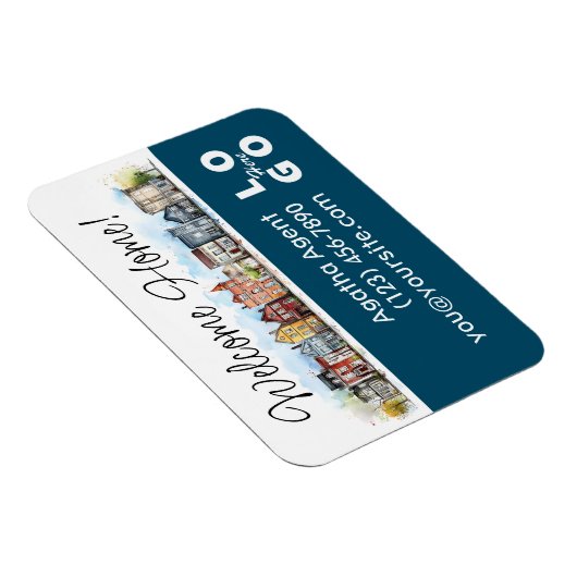 Welcome Zuhause Real Anwesen Closing-Geschenk Magnet (Rechte Seite)