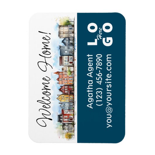 Welcome Zuhause Real Anwesen Closing-Geschenk Magnet (Vertikal)