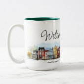 Welcome Zuhause Real Anwesen Closing-Geschenk Zweifarbige Tasse (Links)