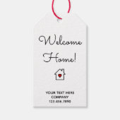 Welcome Zuhause Real Anwesen Käuferschließung Geschenkanhänger (Vorderseite)