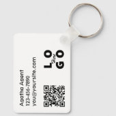 Welcome Zuhause Real Anwesen Marketing Schlüsselanhänger (Rückseite)