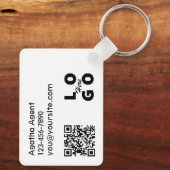 Welcome Zuhause Real Anwesen Marketing Schlüsselanhänger (Rückseite)