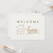 Welcome Zuhause Real Anwesen Minimalistisch Custom Karte (Vorderseite/Rückseite Beispiel)