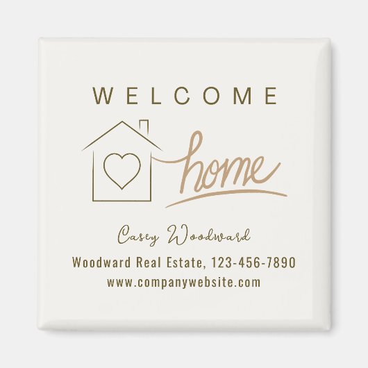 Welcome Zuhause Real Anwesen Neuer Hausbesitzer Mi Magnet (Vorne)