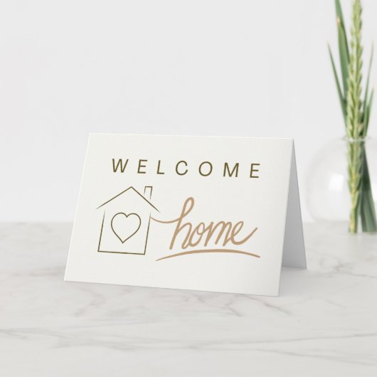Welcome Zuhause Realtor Client Minimalistisch Eleg Dankeskarte (Vorderseite)