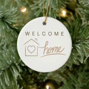 Welcome Zuhause Realtor Einfache Minimalistische W Keramik Ornament