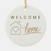 Welcome Zuhause Realtor Einfache Minimalistische W Keramik Ornament (Vorne)