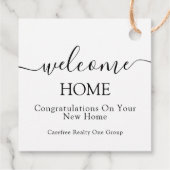 Welcome Zuhause Realtor Geschenkanhänger (Rückseite)