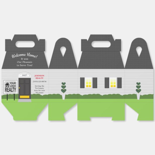 Welcome Zuhause Realtor Logo Neue Zuhause Große Ge Geschenkschachtel (Ungeklappt)