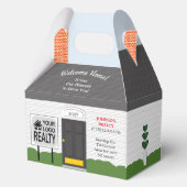 Welcome Zuhause Realtor Logo Neue Zuhause Medium G Geschenkschachtel (Rückseite)