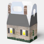 Welcome Zuhause Realtor Logo White Brick House Geschenkschachtel (Geöffnet)