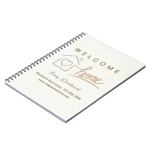 Welcome Zuhause Realtor Marketing Minimalistisch E Notizblock (Linke Seite)