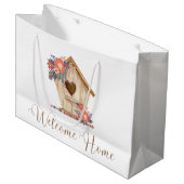 Welcome Zuhause Realtor Personalisiert Große Geschenktüte (Vorderseite Schrägansicht)