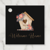 Welcome Zuhause Realtor Personalisiert in Schwarz Geschenkanhänger (Vorderseite)