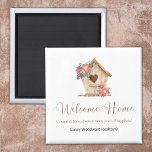 Welcome Zuhause Realtor Personalisiert Magnet<br><div class="desc">Willkommen Zuhause Realtor Personalisiert Magnet. Perfektes Hauswärme-/Schließgeschenk für Ihre Kunden. Fügen Sie für eine persönliche Touch Realtor Name/Your Name zum benutzerdefinierten Magneten hinzu. Sie wünschen dem Zuhause-Käufer das Beste durch Sprichwort "Herzlichen Glückwunsch, vielen Jahren des Glücks!". Oder Sie können es in Ihre eigenen Texte oder Informationen ändern, wie Sie möchten....</div>