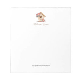 Welcome Zuhause Realtor Personalisiert Notizblock