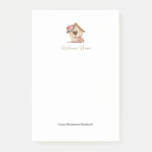 Welcome Zuhause Realtor Personalisiert Post-it Klebezettel (Vorderseite)